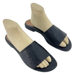 Vionic Black Leather Slide Sandals Women’s Size 10 Pre-Owned